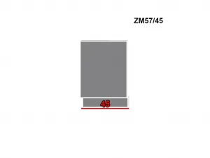 ArtExt Dvierka na umývačku riadu SILVER | ZM 57/45 Farba sokla: Grey