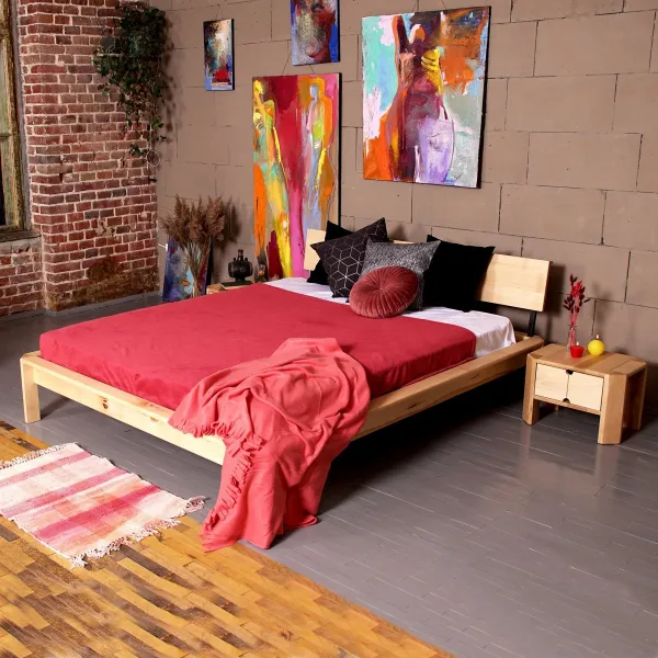 MarLiving Nočný stolík LOFT 01 z masívu
