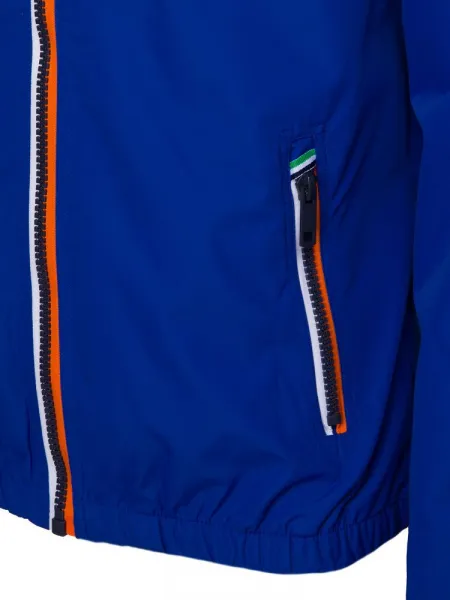 Trendy bunda s kapucňou pre pánov modrá