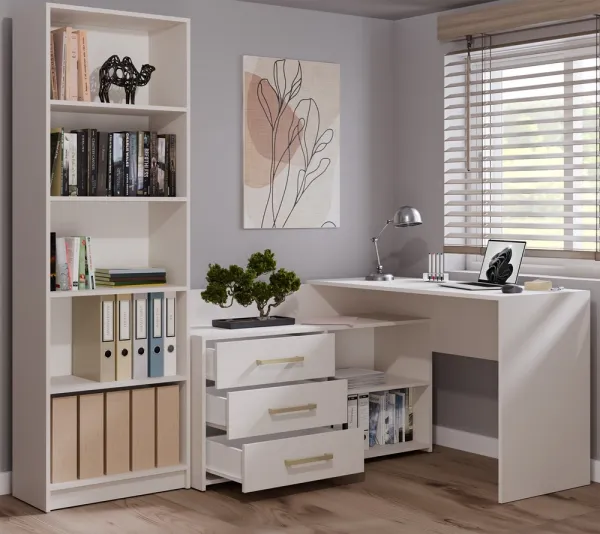 TP Living Rohový písací stôl + komoda DANY ľavý kašmírový
