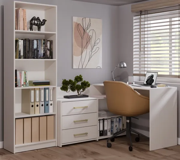 TP Living Rohový písací stôl + komoda DANY ľavý kašmírový