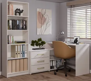 TP Living Rohový písací stôl + komoda DANY ľavý kašmírový