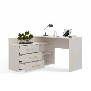 TP Living Rohový písací stôl + komoda DANY ľavý kašmírový