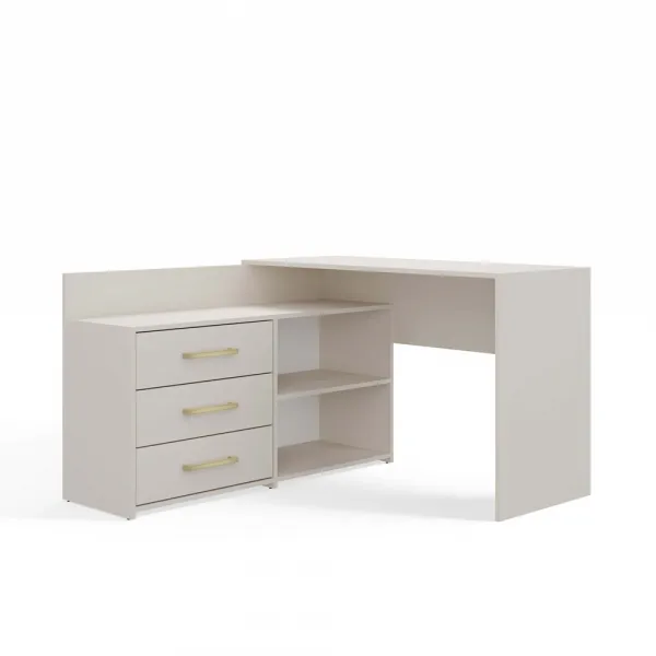 TP Living Rohový písací stôl + komoda DANY ľavý kašmírový