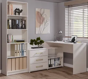 TP Living Rohový písací stôl + komoda DANY ľavý kašmírový