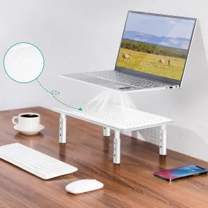 Stojan na monitor notebooku MULING biely + zásuvka