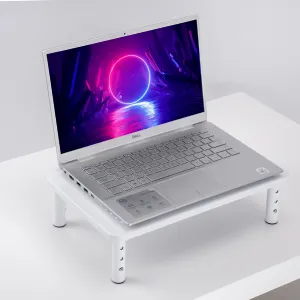 Stojan na monitor notebooku MULING biely + zásuvka