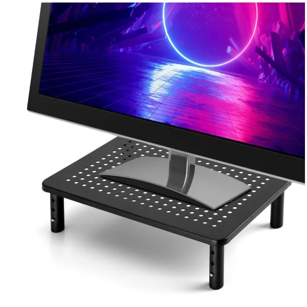 Stojan na monitor notebooku MULING čierny + zásuvka