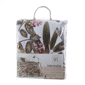 ArtFir Prikrývka na posteľ PARROT | zelená/ružová 170 x 210 cm