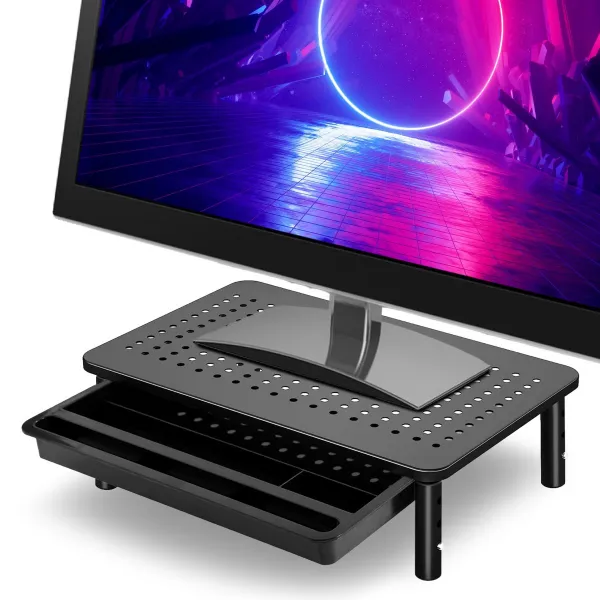 Stojan na monitor notebooku NANKIN čierny + zásuvka