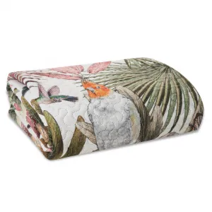 ArtFir Prikrývka na posteľ PARROT | zelená/ružová 170 x 210 cm