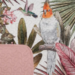 ArtFir Prikrývka na posteľ PARROT | zelená/ružová 170 x 210 cm