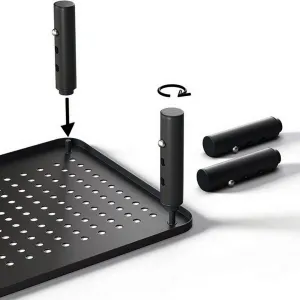 Stojan na monitor notebooku NANKIN čierny + zásuvka