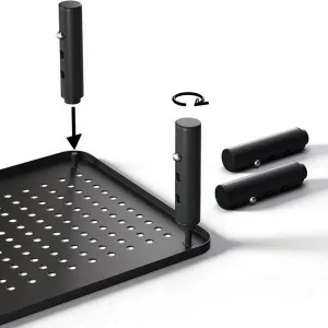 Stojan na monitor notebooku MULING čierny + zásuvka