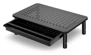 Stojan na monitor notebooku NANKIN čierny + zásuvka