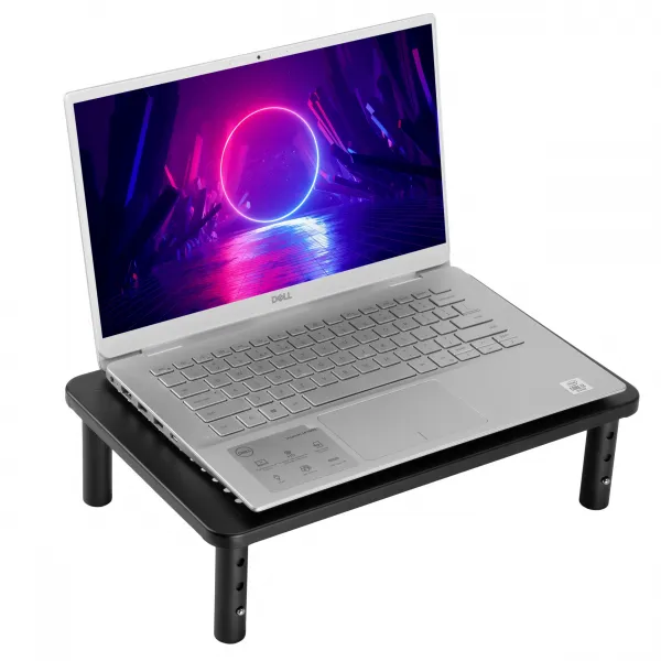 Stojan na monitor notebooku MULING čierny + zásuvka