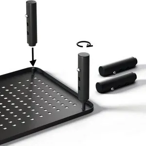 Stojan na monitor notebooku MULING čierny + zásuvka