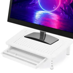 Stojan na monitor notebooku NANKIN biely + zásuvka