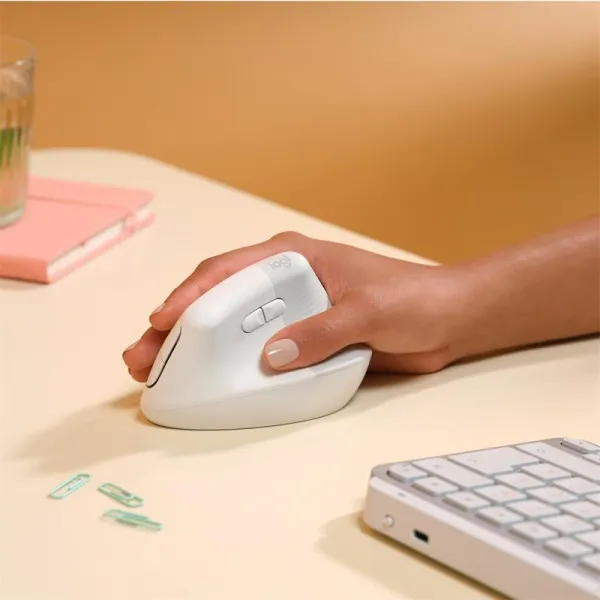 Logitech Lift for Mac Vertical Ergonomická Bezdrôtová Myš, BIela