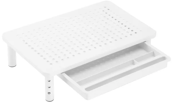Stojan na monitor notebooku NANKIN biely + zásuvka