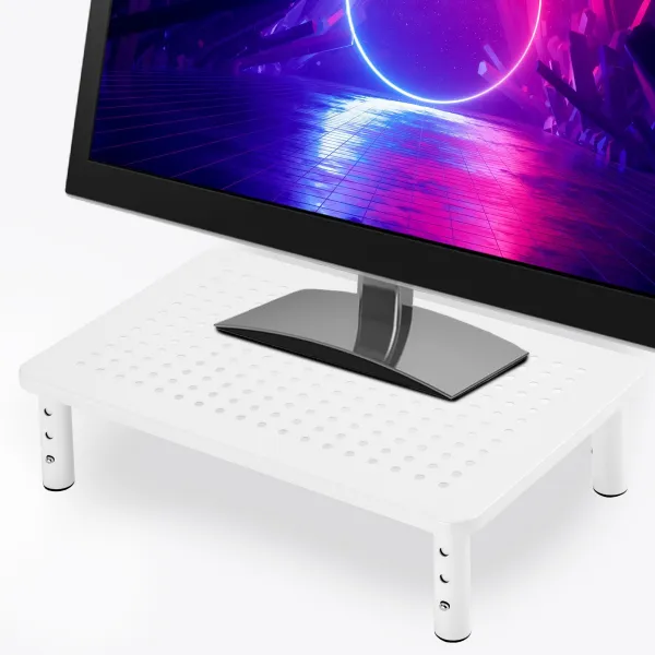Stojan na monitor notebooku MULING biely + zásuvka