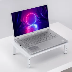 Stojan na monitor notebooku MULING biely + zásuvka