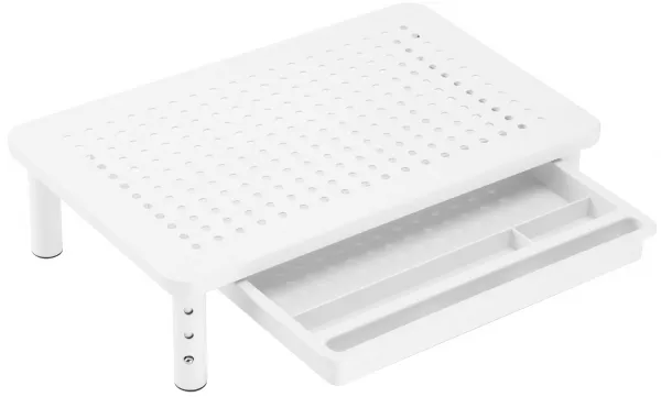 Stojan na monitor notebooku NANKIN biely + zásuvka