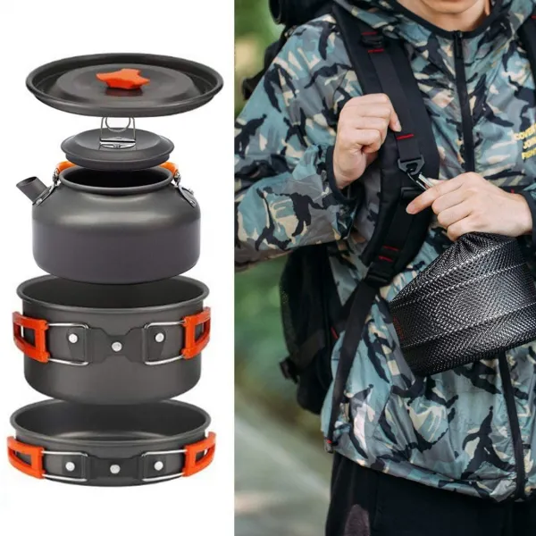 Turistická súprava TRAVELER kanvica hrniec panvica