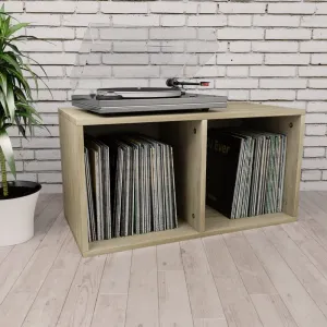 Úložný box na LP dosky drevotrieska Dekorhome Černá