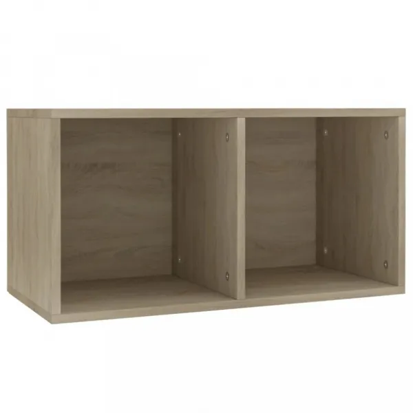 Úložný box na LP dosky drevotrieska Dekorhome Černá