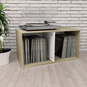 Úložný box na LP dosky drevotrieska Dekorhome Černá