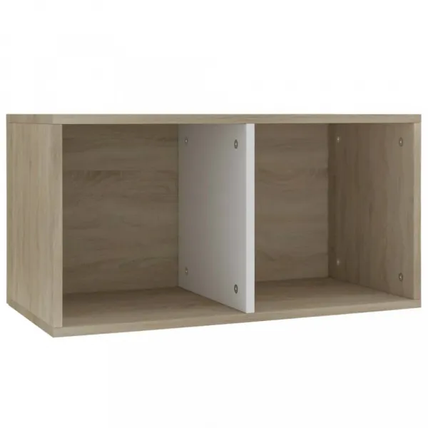 Úložný box na LP dosky drevotrieska Dekorhome Černá
