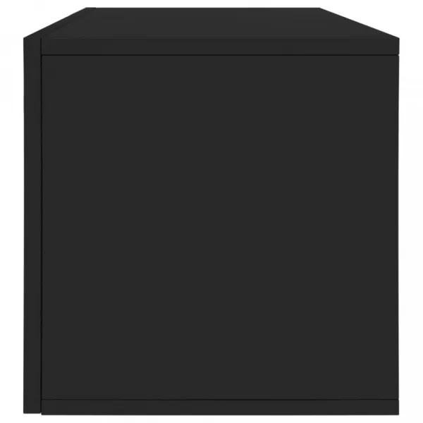 Úložný box na LP dosky drevotrieska Dekorhome Černá