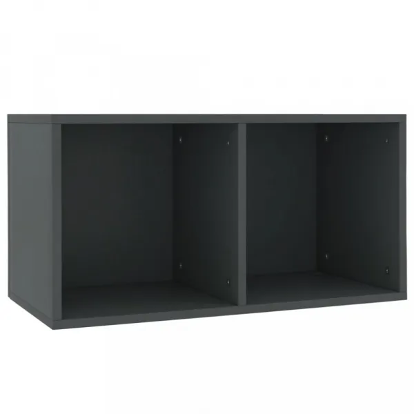 Úložný box na LP dosky drevotrieska Dekorhome Černá