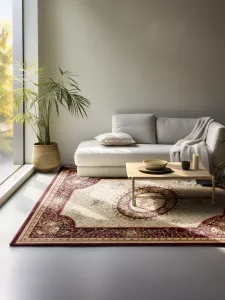 Koberec Herat Adraskan červený / krémový