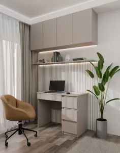 TP Living Písací stôl Mijas 98 cm pravý kávové latté