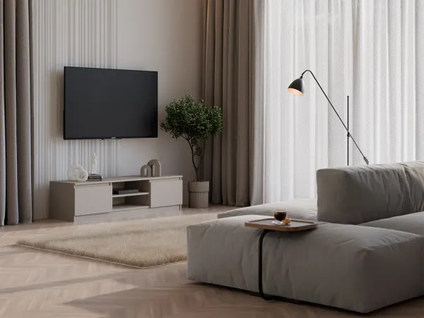 TP Living TV skrinka Malwa 140 cm caffe latte