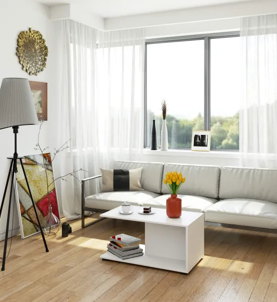 Ak furniture Konferenčný stolík MARGO biely