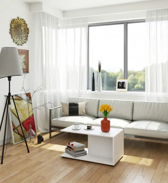Ak furniture Konferenčný stolík MARGO biely
