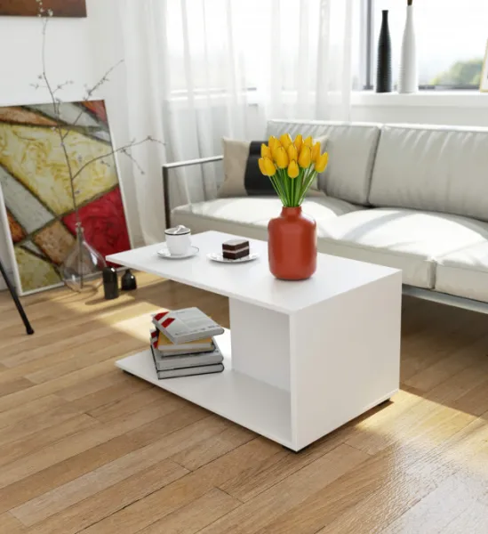 Ak furniture Konferenčný stolík MARGO biely