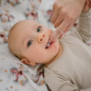 BABYONO - Sada silikónových zubných kefiek na prst 2ks 0m+