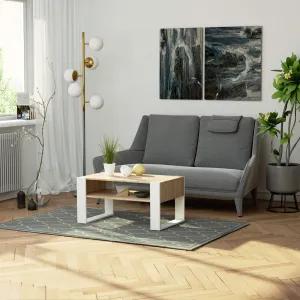 Ak furniture Konferenčný stolík DOMI dub sonoma/biely
