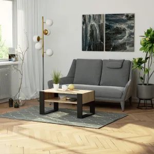 Ak furniture Konferenčný stolík DOMI dub sonoma/čierna