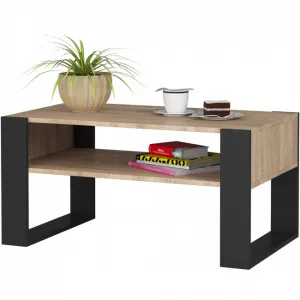Ak furniture Konferenčný stolík DOMI dub sonoma/čierna