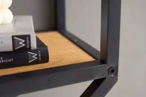 Nástenný regál ATALANTA Dekorhome Čierna