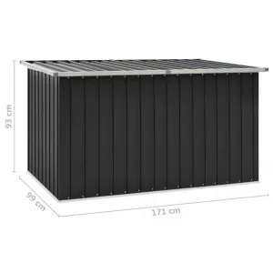 Záhradný úložný box 171x99x93 cm oceľ Dekorhome Šedá