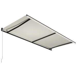 Ručne zaťahovacia markíza 500x300 cm Dekorhome Krémová