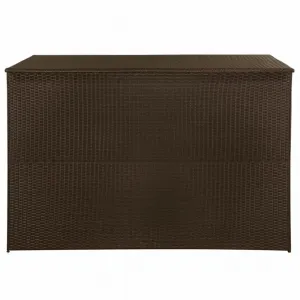 Záhradný úložný box polyratan Dekorhome Černá