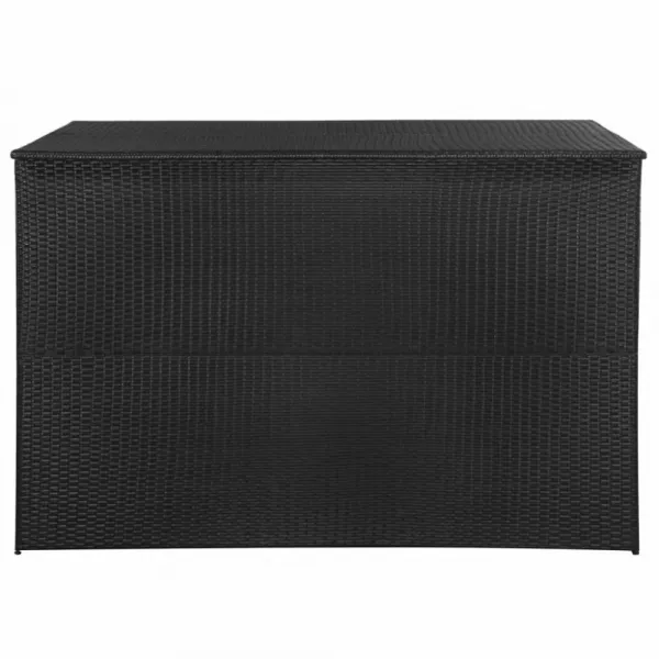 Záhradný úložný box polyratan Dekorhome Černá