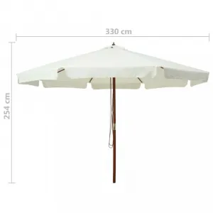 Záhradný slnečník ø 330 cm Dekorhome Černá